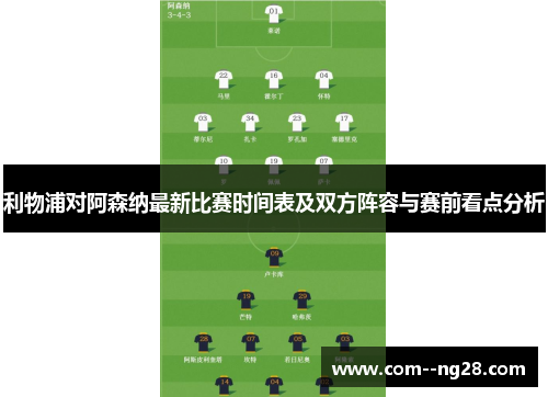 利物浦对阿森纳最新比赛时间表及双方阵容与赛前看点分析 利物浦对阿森纳最新比赛时间表及双方阵容与赛前看点分析